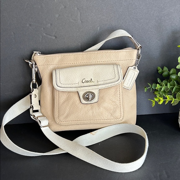 Coach Tan and Cream Crossbody Bag - Picture 1 of 16